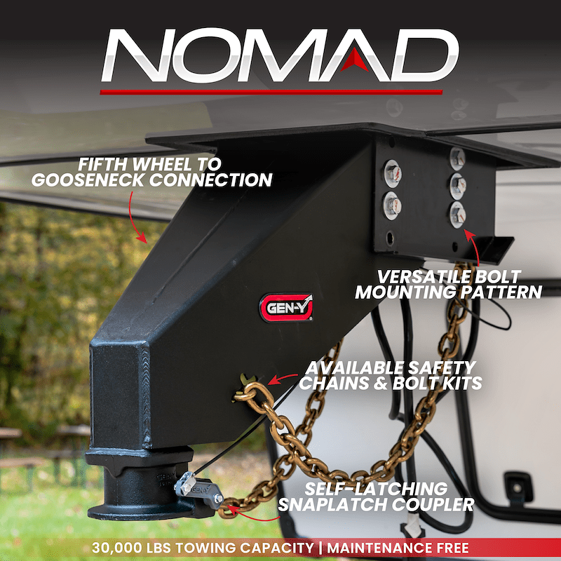 Gen - Y Hitch Nomad 2 5/16 - Inch Static Fifth Wheel to Gooseneck Coupler | GH - 8101 - Imex RV And Auto Parts