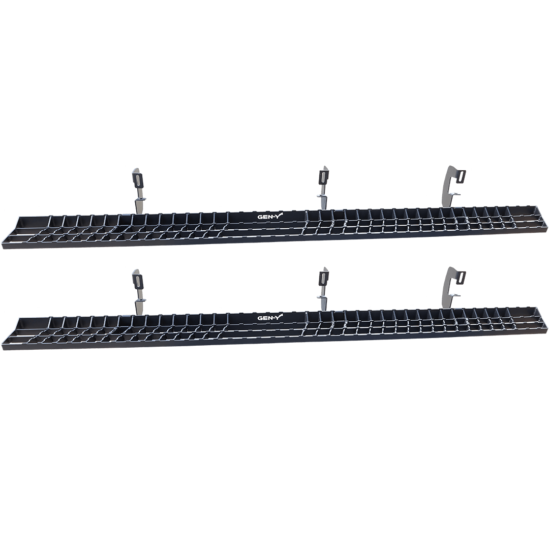 Gen-Y Hitch Steel Running Boards for Ram 2500/3500 Crew Cab (2011-2024), 84-Inch Black Powder Coated Side Steps - Imex RV And Auto Parts