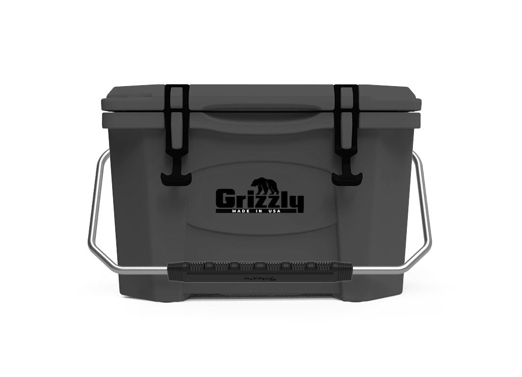 Grizzly Coolers 20 Qt Gray Cooler - Heavy-Duty Insulation for Outdoor Adventures - Imex RV And Auto Parts