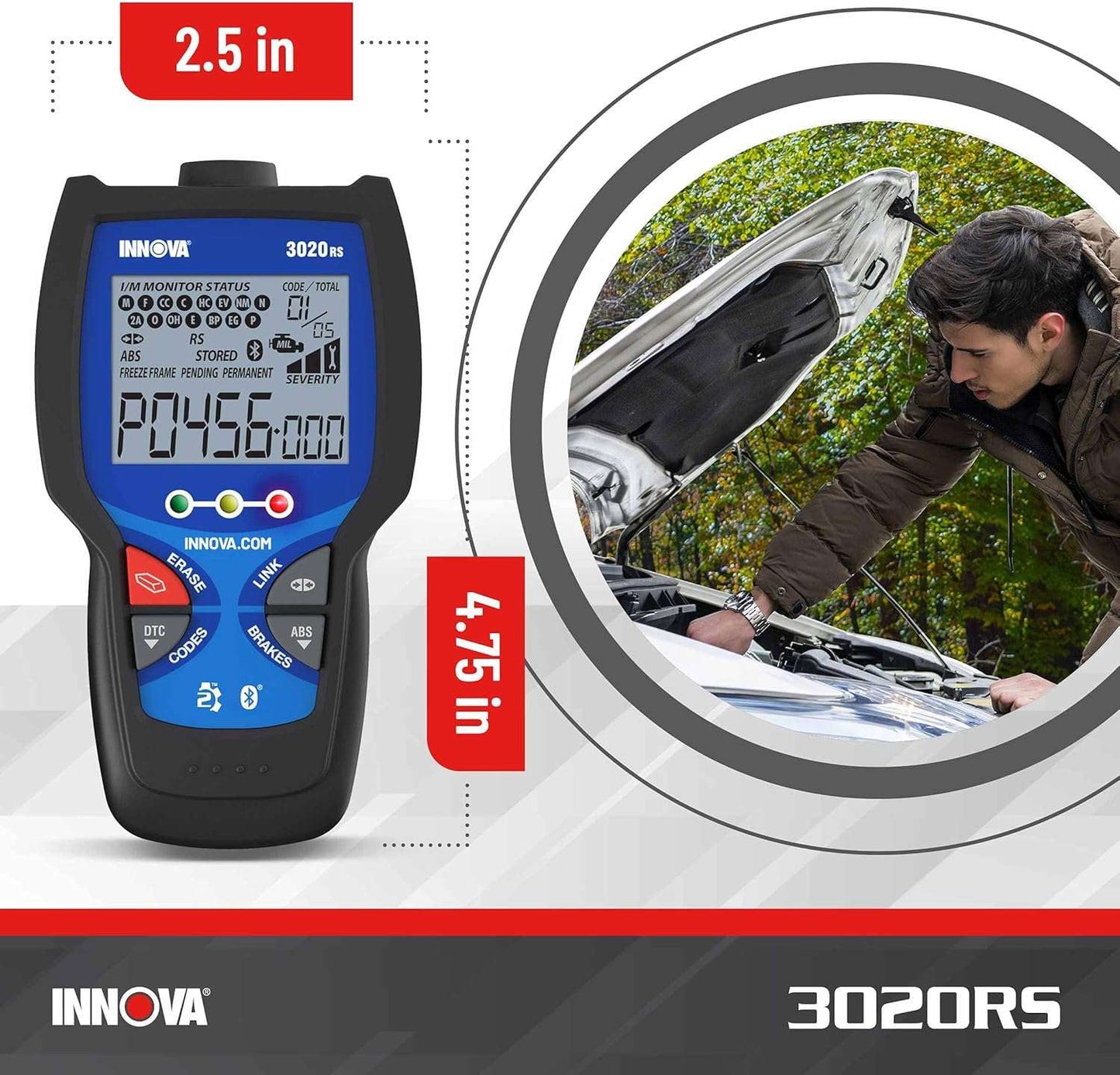INNOVA 3020RS Fast & Easy - to - Use Check Engine Code Reader, OBD2 Scan Tool - Imex RV And Auto Parts
