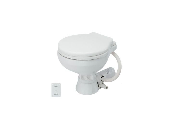 Johnson Pump Aquat Toilet Standard Electric Compact 12V - 80-47435-01 - Imex RV And Auto Parts