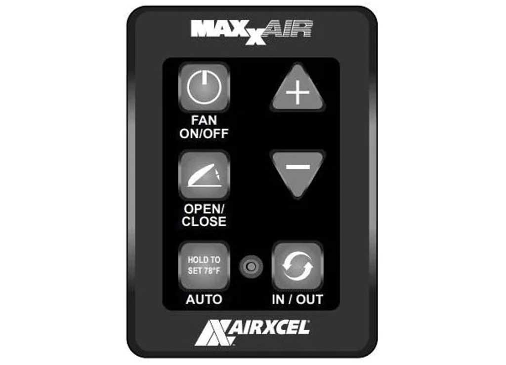 Maxxair 00A03650K 6 - Key Wall Remote Control in Black - Imex RV And Auto Parts
