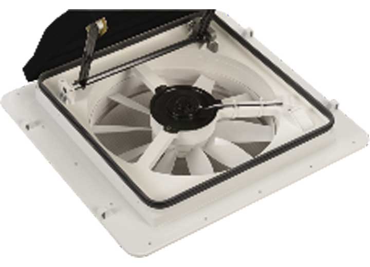 Maxxair Maxx Fan Mini Roof Vent with 12V Fan and 4 - Speed Manual Lift - Black - Imex RV And Auto Parts