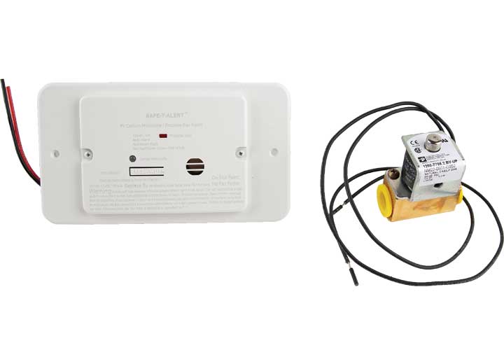MTI Industries Combination Carbon Monoxide and Propane Alarm, White Flush Mount with Trim Ring, 12V DC Hardwired, Model 25 - 742 - R - WT - TR - KIT - Imex RV And Auto Parts