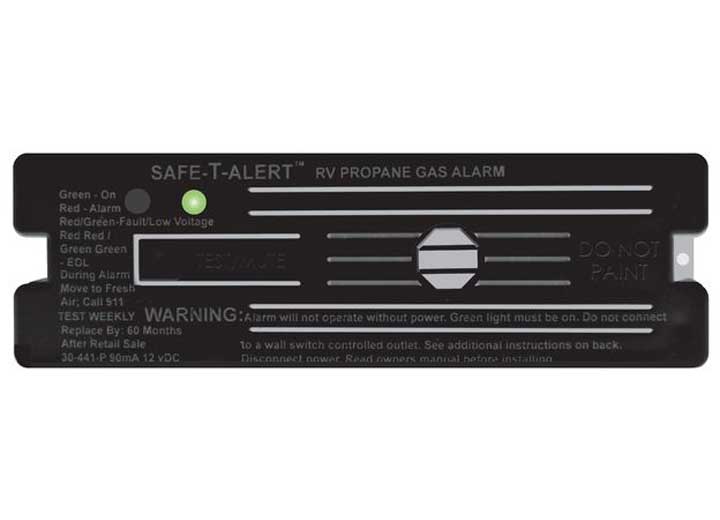 MTI Industries Propane Alarm Black Surface Mount 12V DC Hard Wire - Model 30 - 441 - P - BL - Imex RV And Auto Parts