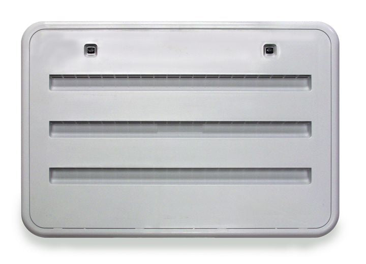 Norcold 621156PW Plastic Refrigerator Access and Vent Door with Radius Corners in White - Imex RV And Auto Parts