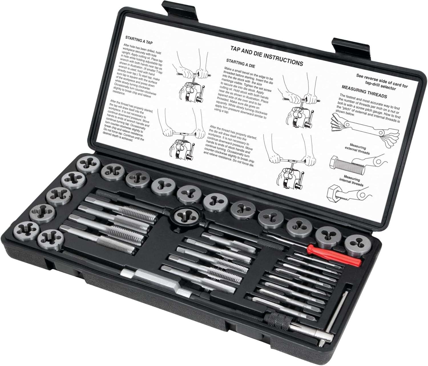 Performance Tool W4001DB 40 - Piece SAE Tap and Die Set - Imex RV And Auto Parts
