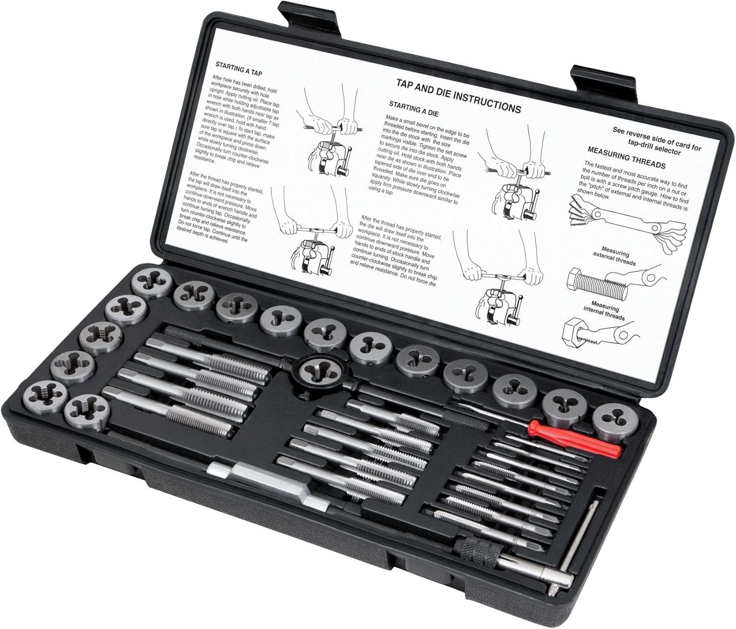Performance Tool W4001DB 40 - Piece SAE Tap and Die Set - Imex RV And Auto Parts
