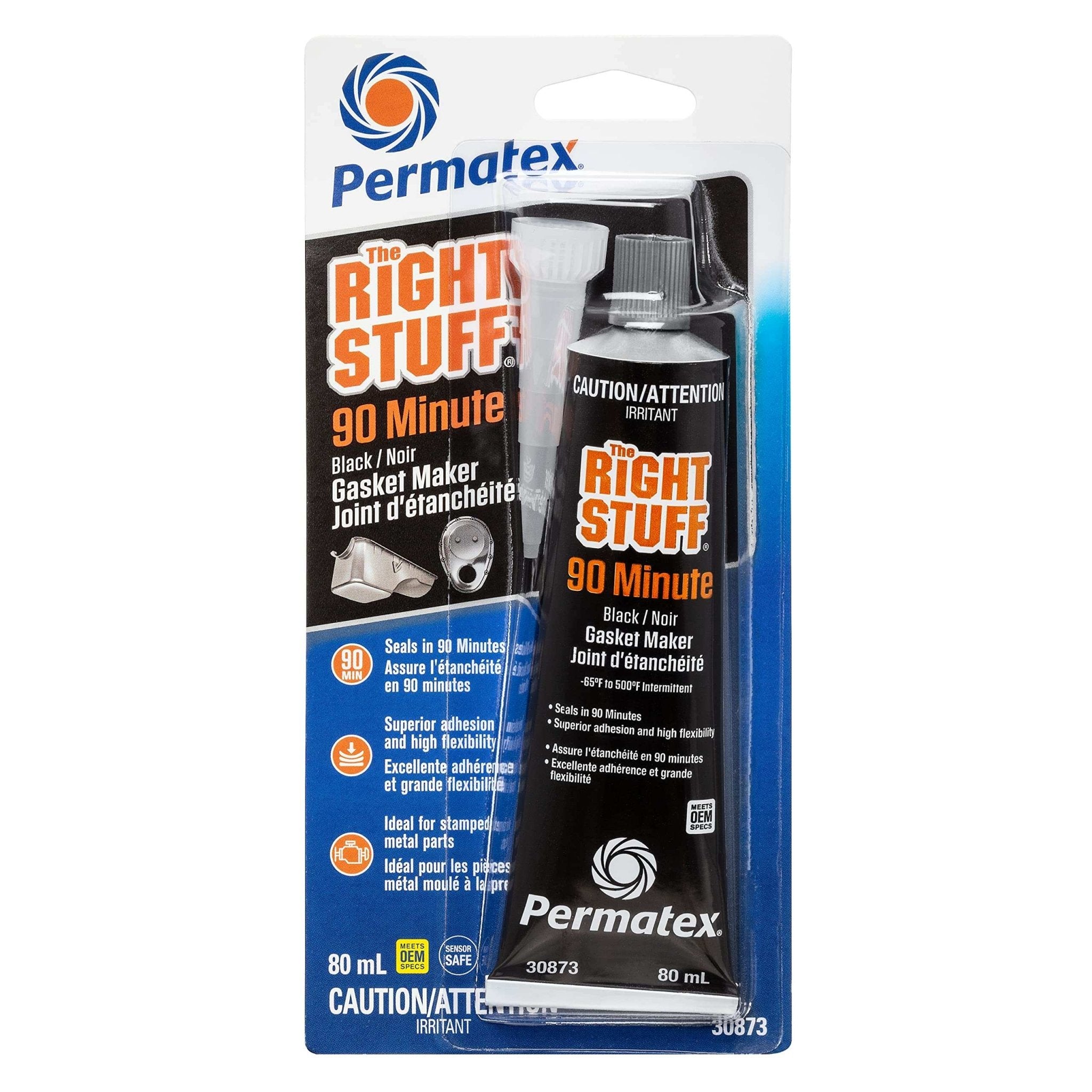 Permatex 30876 The Right Stuff Black Instant Gasket Maker, 300ml - Imex RV And Auto Parts