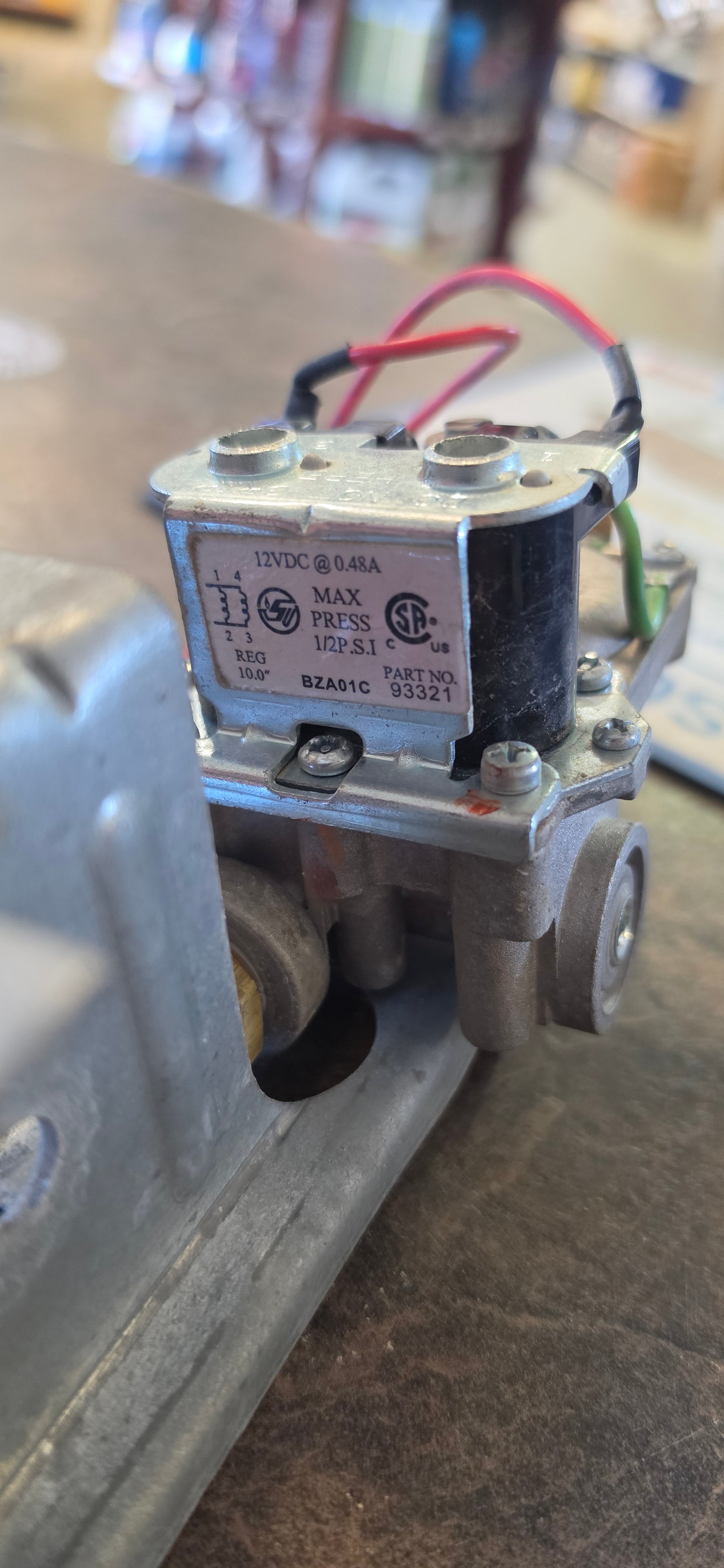 Dometic Water Heater Gas Valve & Burner Tube Assembly