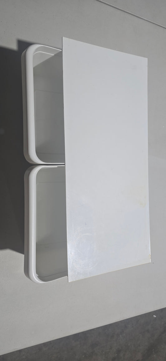 Shop Used Refrigerator Crisper Bin; Replacement For Dometic RM2852/ RM2662 Refrigerators; White; With Two Crisper Bins And One Crisper Cover