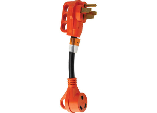 RV Pro 12IN Adapter W/Handle - 50A Male To 30A Female - Imex RV And Auto Parts