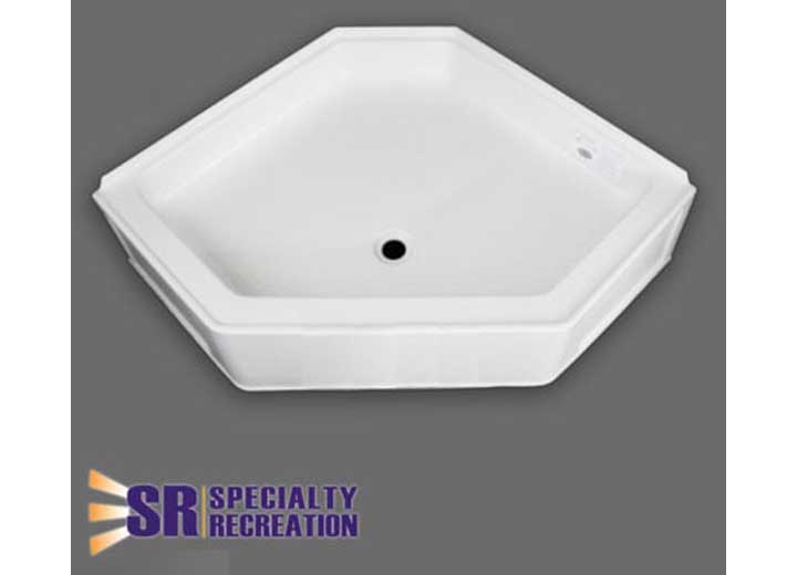 Specialty Rec Neo Shower Base 34 x 34 inches with FC Drain in White (Part No. NSB3434WC) - Imex RV And Auto Parts