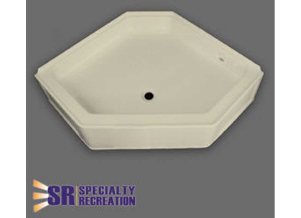 Specialty Rec NSB3434PC SPO Neo Shower Base 34 x 34 Inches with Parchment Finish and Fc Drain