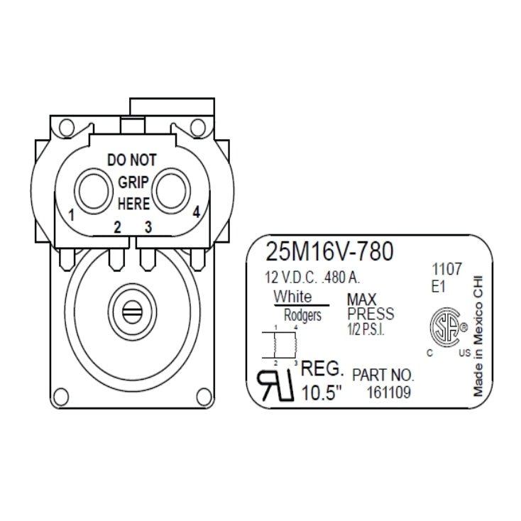 Suburban RV Gas Solenoid Valve 521074 for SF and SFQ Furnaces - Imex RV And Auto Parts
