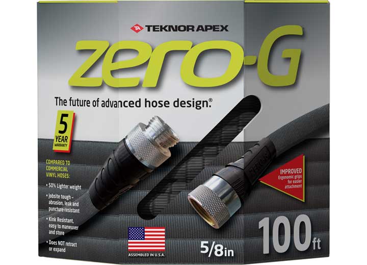 Teknor Apex 4001-100 5/8 Inch x 100 Feet Black 600PSI Rated Zero-G Hose - Imex RV And Auto Parts