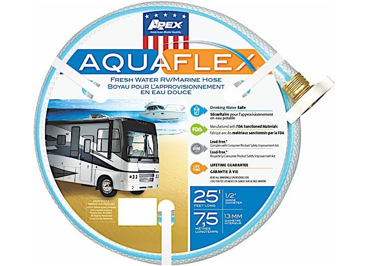 Teknor Apex Aquaflex Hose 1/2 Inch x 25 Feet Dual Radial Reinforced Garden Hose - Imex RV And Auto Parts