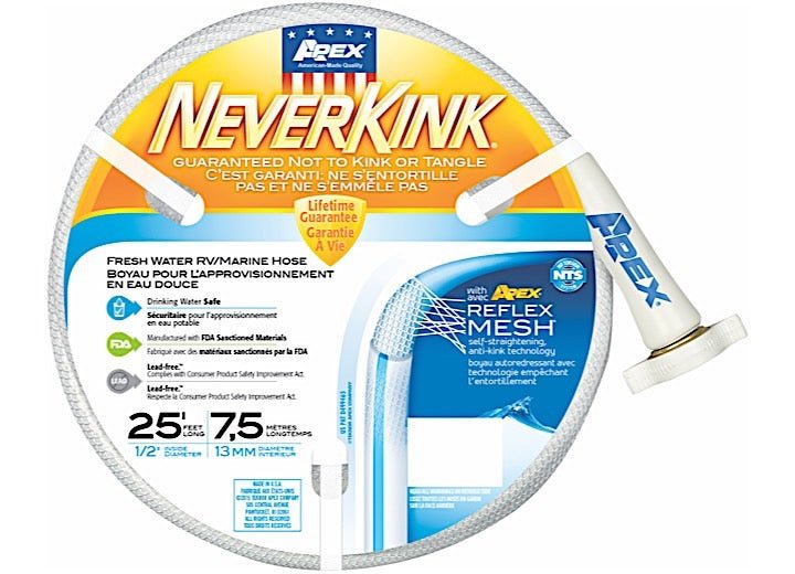 Teknor Apex Neverkink Hose 1/2 Inch x 25 Feet with Reflective and Mesh Features - Imex RV And Auto Parts