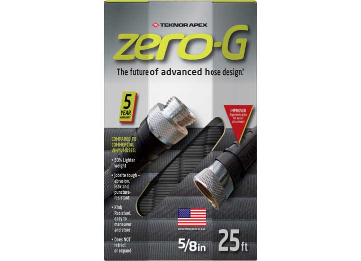 Teknor Apex Zero-G Hose 5/8 Inch x 25 Feet Black - Imex RV And Auto Parts