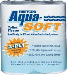Thetford 03300 Aqua - Soft ®; 2 Ply; 4 Roll Pack - Imex RV And Auto Parts