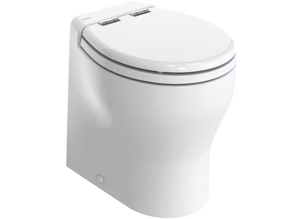 Thetford Tecma Silence Plus 2G 24V Marine Toilet with Macerator, Soft Close Seat & Cover - White - Imex RV And Auto Parts