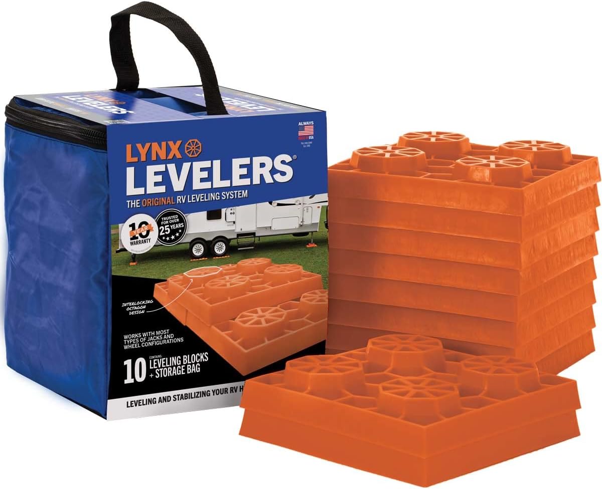 Tri - Lynx 00015 Lynx Leveler for RV Leveling Block with Nylon Storage Case, (Pack of 10) - Imex RV And Auto Parts