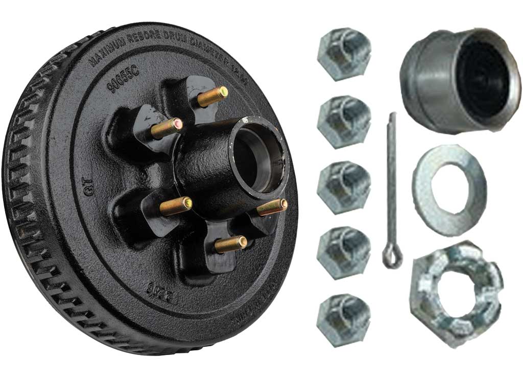 Ultra Fab Products Inc Hub and Drum Assembly for 6000 lb Capacity, 6 x 5.5 Inch with 20 12-Inch Brakes - Imex RV And Auto Parts
