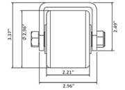 Ultra Fab Products Inc Ultra Jumbo Steel Roller 2.5 in W x 3 in D Silver (Part Number 48-979023) - Imex RV And Auto Parts