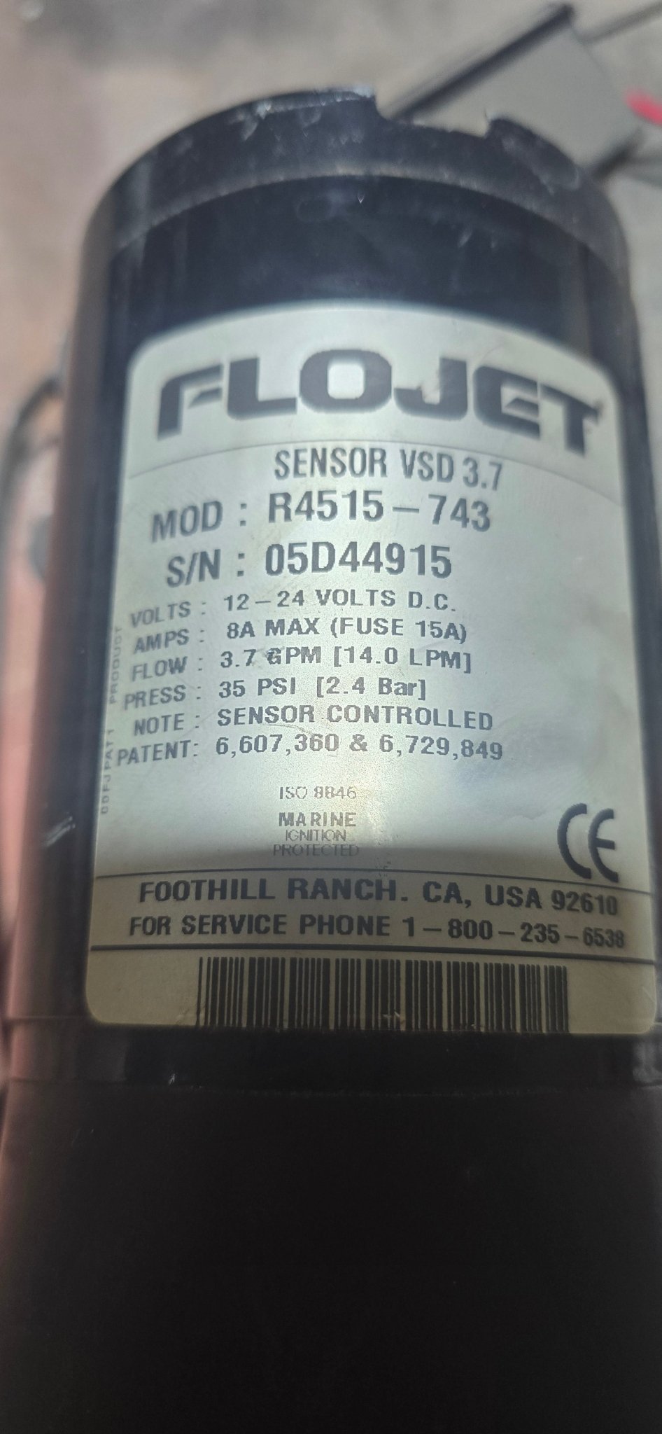 Used Flojet R4515 - 743 VSD Pump - Imex RV And Auto Parts