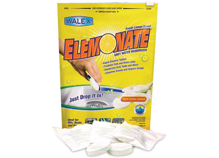 Walex Products Elemonate Grey Water Deodorizer and Cleaner – Lemon Scent, Part Number ELEMBG