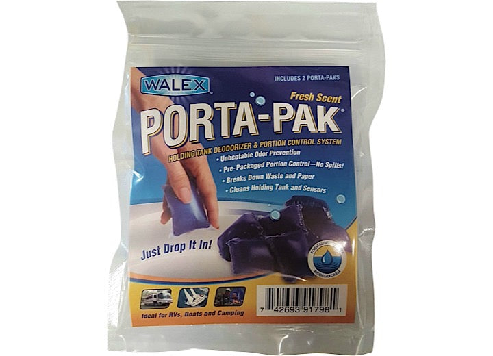 Walex Products PPRV2 Portapak Fresh Scent Black Holding Tank Deodorizer and Waste Digester Starter Kit