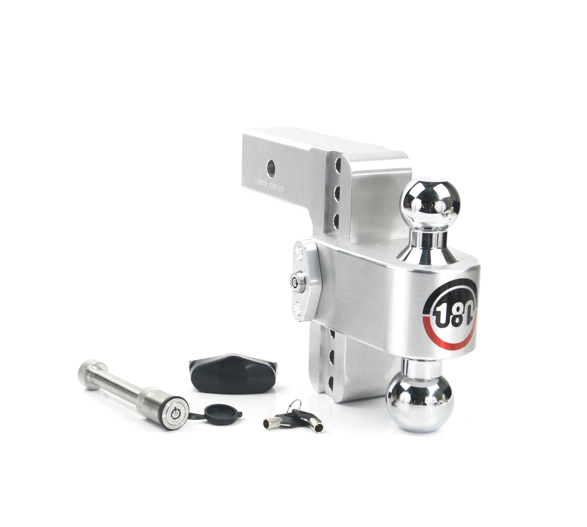 Weigh Safe 180 Hitch Chrome 6-Inch Drop Hitch with 2.5-Inch Shank and Keyed Alike WS05 - Imex RV And Auto Parts