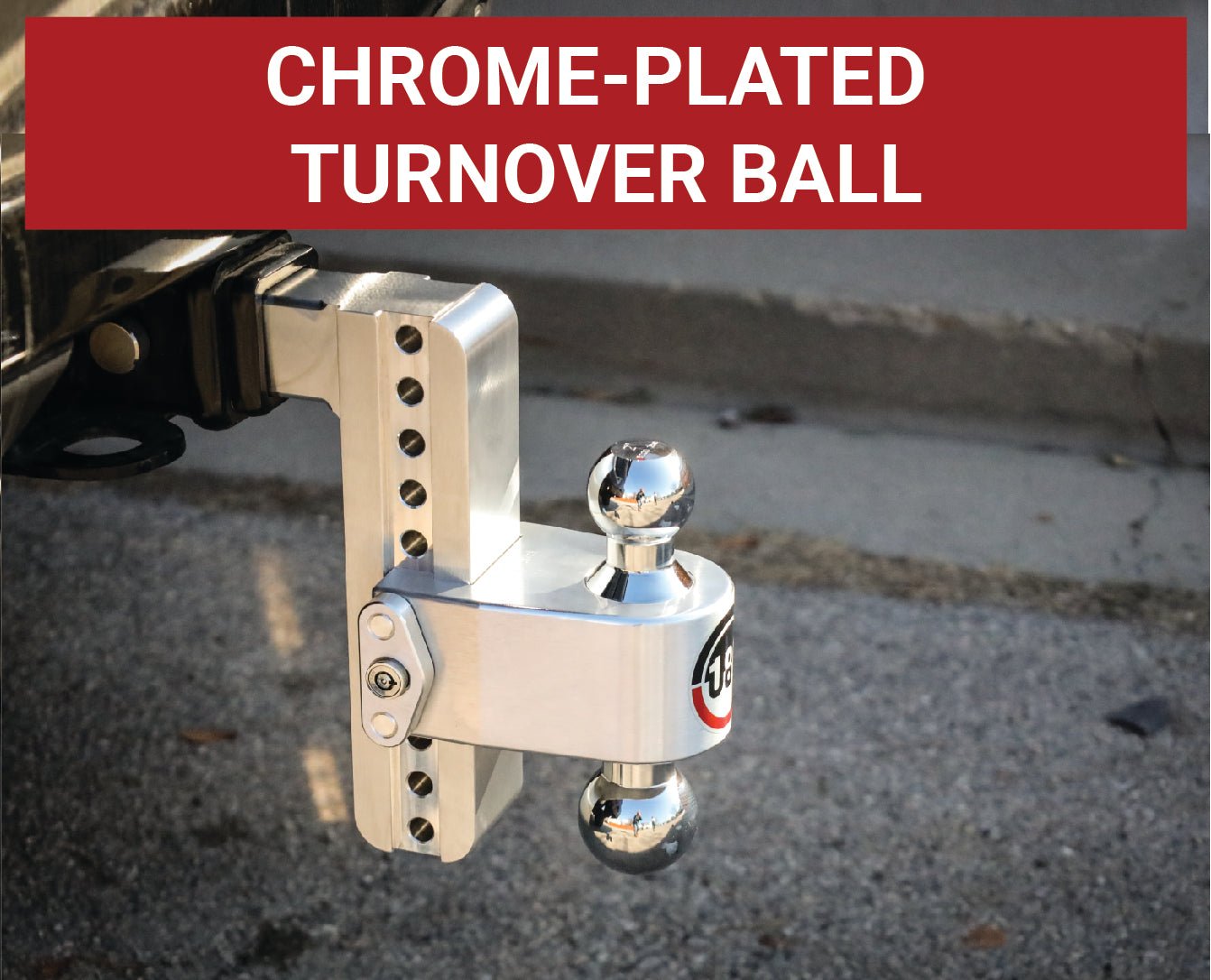 Weigh Safe 180 Hitch Chrome Ball 10" Drop Hitch with 2-Inch Shank - Imex RV And Auto Parts