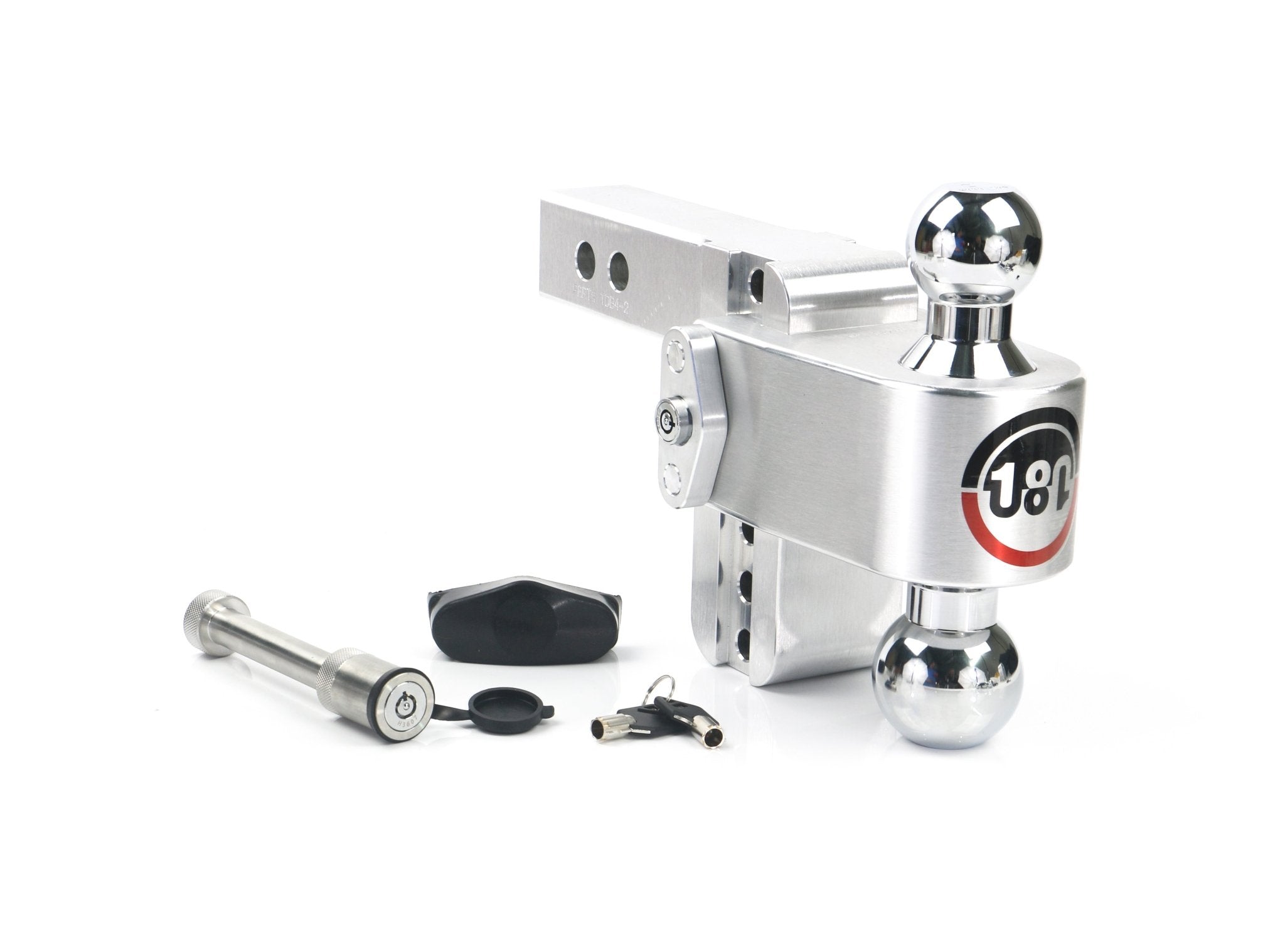 Weigh Safe 180 Hitch Chrome Ball 4" Drop Hitch with 2" Shank - Adjustable Aluminum Mount for Heavy-Duty Towing - Imex RV And Auto Parts