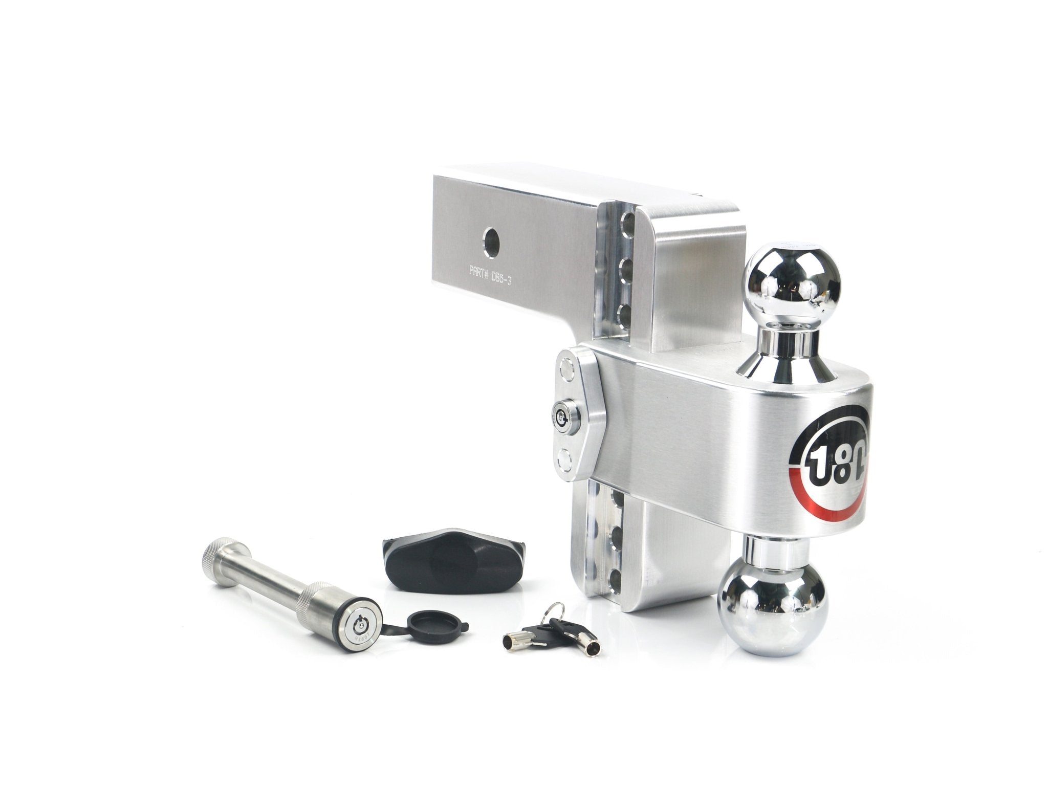 Weigh Safe 180 Hitch Chrome Ball with 6-Inch Drop and 3-Inch Shank for Receiver Mounts - Imex RV And Auto Parts