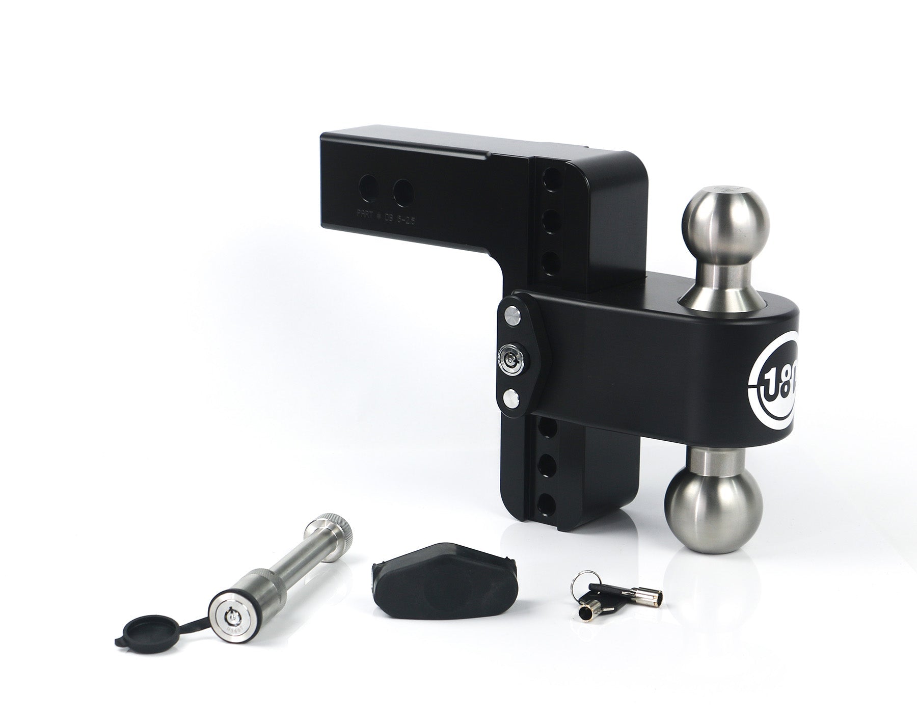 Weigh Safe 180 Hitch SS Cerakoted 6-Inch Drop Hitch with 2.5-Inch Shank and Keyed Alike Locks - Imex RV And Auto Parts