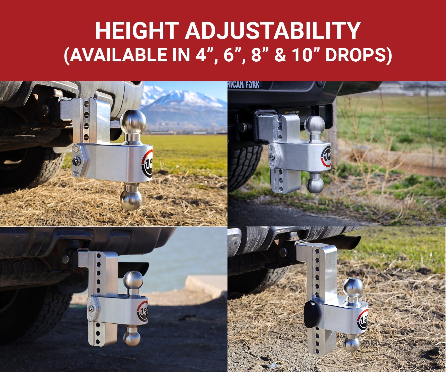 Weigh Safe 180 Hitch Stainless Steel Ball 6-Inch Drop with 3-Inch Shank – Adjustable Aluminum Towing Solution - Imex RV And Auto Parts