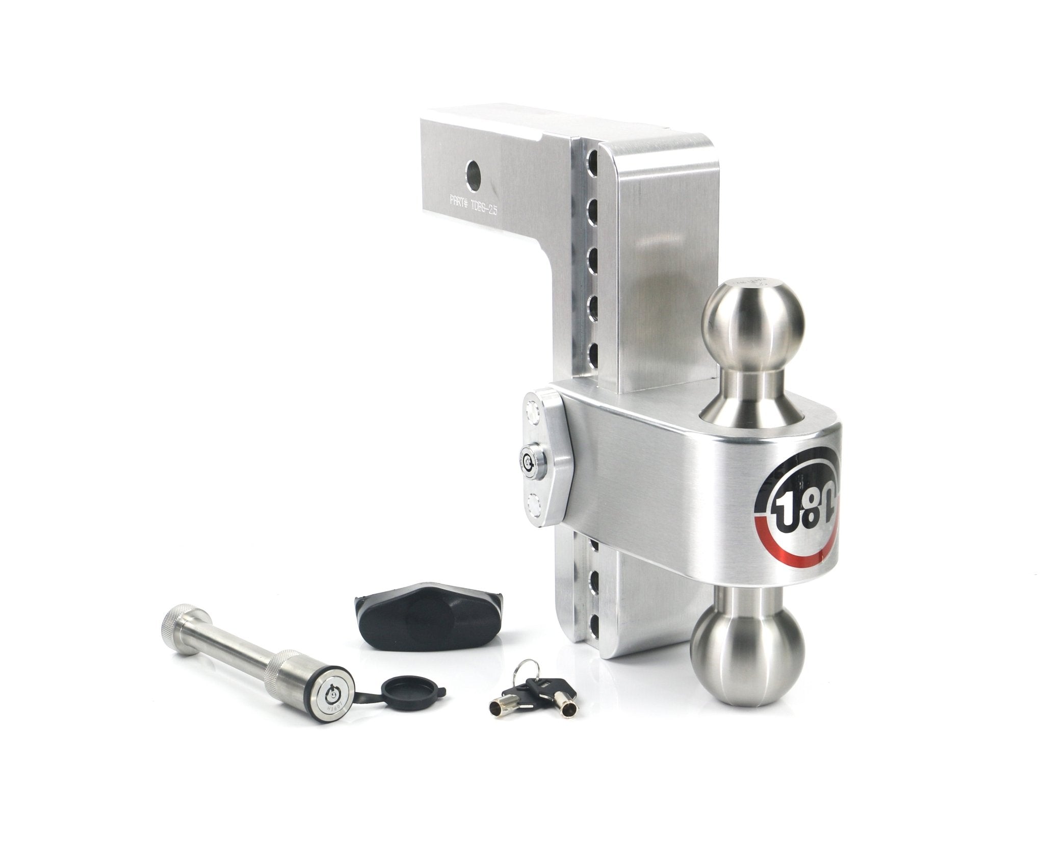 Weigh Safe 180 Hitch Stainless Steel Drop Hitch with 2.5-Inch Shank and Combo Ball - Imex RV And Auto Parts