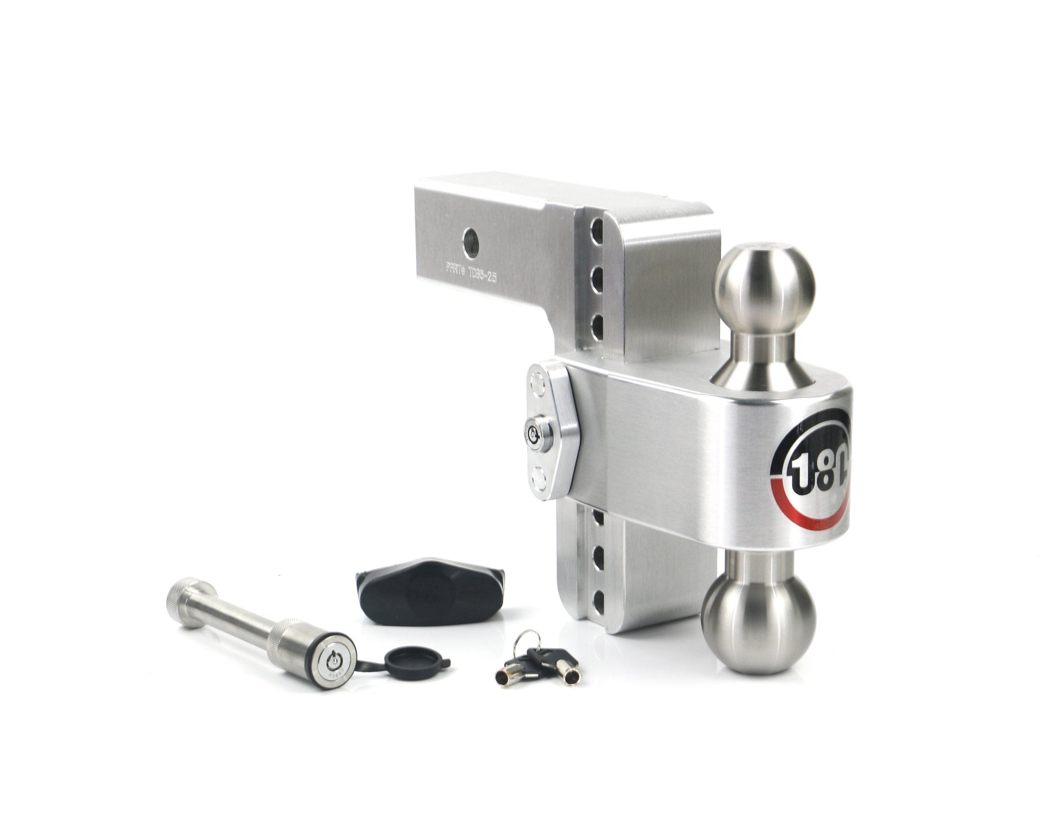 Weigh Safe 180 Hitch Stainless Steel Drop Hitch with 2.5-Inch Shank and Turnover Ball - Imex RV And Auto Parts