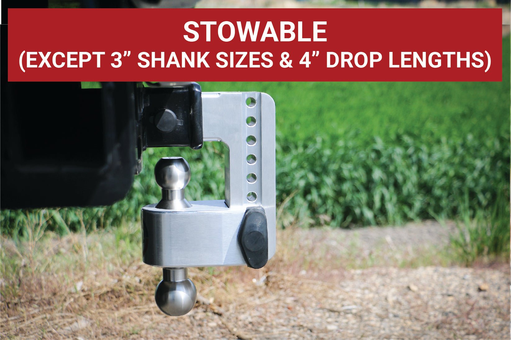 Weigh Safe 180 Hitch Stainless Steel Drop Hitch with 4-Inch Drop and 2.5-Inch Shank - Imex RV And Auto Parts