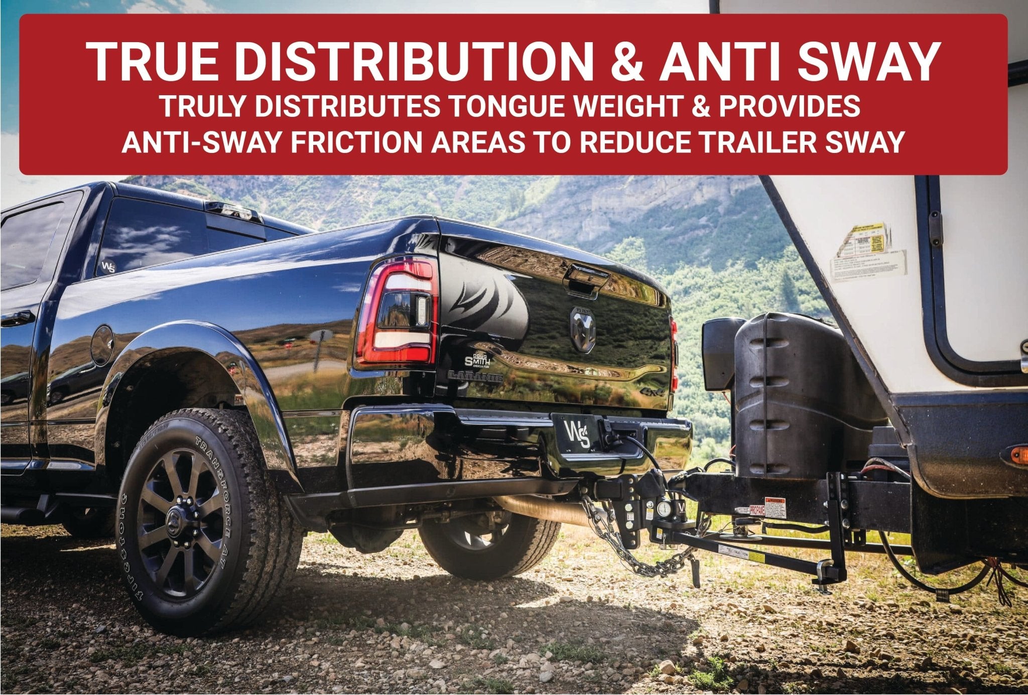 Weigh Safe TrueTow Middleweight Weight Distribution Hitch with 6" Drop and 2.5" Shank - 12,500 lbs GTW - Imex RV And Auto Parts